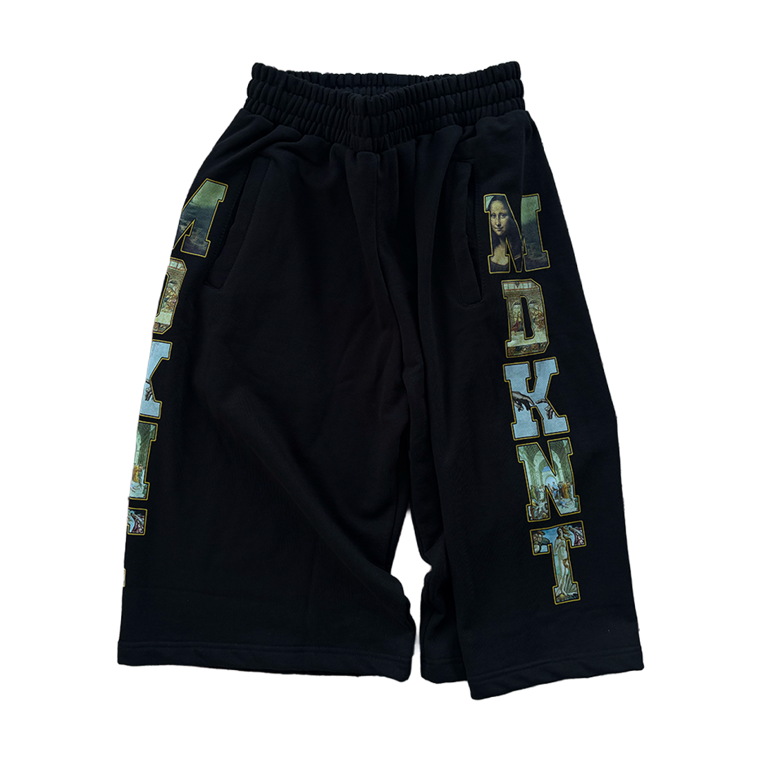 "Legacy" Cotton 3/4 Shorts - Black