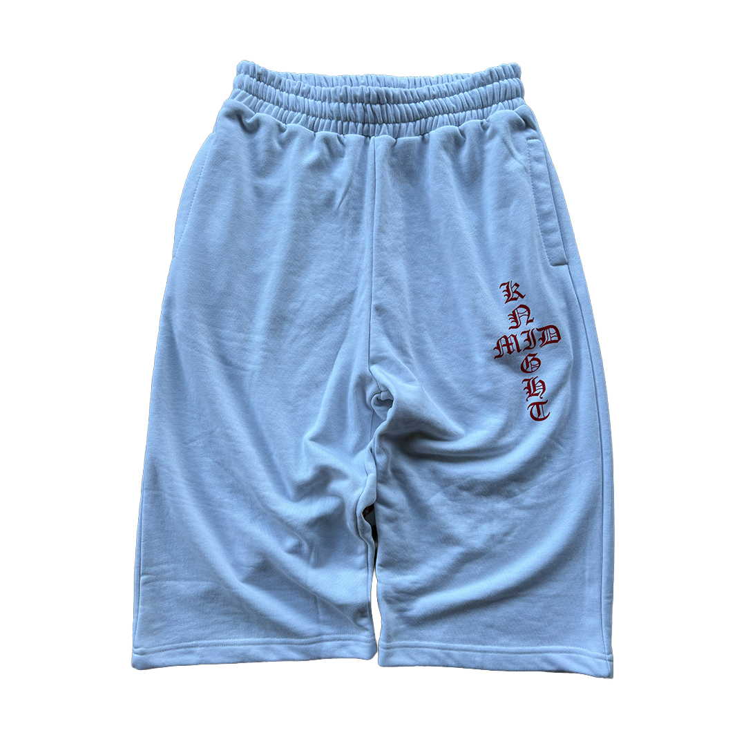 "Remnants" Cotton 3/4 Shorts - White